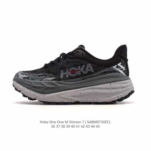 公司级 Hoka One One跑步鞋男女士户外 Stinson Atr 7 防滑抓地灵敏抗冲击徒步休闲鞋 夏季斯廷森厚底增高老爹鞋 7全地形越野跑鞋Stins
