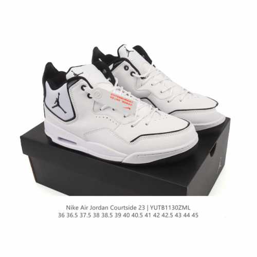 公司级 耐克 Nike Airjordancourtside23 乔丹23代 Aj23实战气垫缓震篮球鞋，Jordan 乔丹 男女鞋真标半码制，采用优质荔枝纹牛