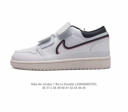 耐克 Nike Air Jordan 1 Retro Lo Double Stra 乔丹一代双魔术贴无鞋带低帮文化休闲运动百搭篮球鞋。以 Air Jordan - 点击图像关闭