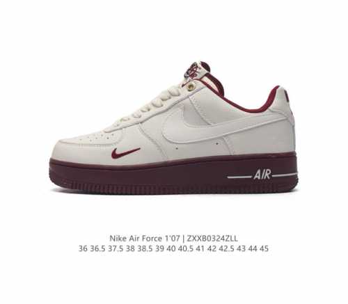耐克 Nike Air Force 1 07 空军一号 Af 1 低帮 厚底增高百搭 休闲运动板鞋 柔软 弹性十足的缓震性能和出色的中底设计 横跨复古与现代的外