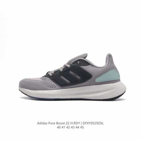 阿迪达斯 Adidas 超弹跑步系列pureboost 22 新款稳定排汗减震回弹防滑耐磨跑步运动鞋跑步鞋。含再生材料的短距离跑步鞋，Pureboost系列跑鞋 - 点击图像关闭