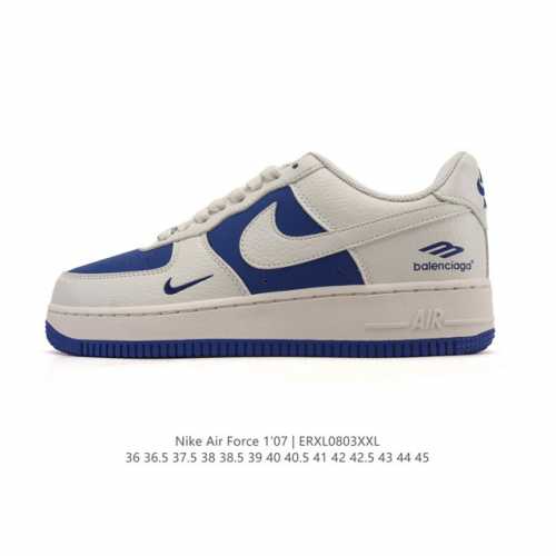 公司级 耐克 Nike Air Force 1 '07 Low 空军一号含气垫 小白鞋 低帮百搭厚底增高休闲运动板鞋。柔软、弹性十足的缓震性能和出色的中底设计，