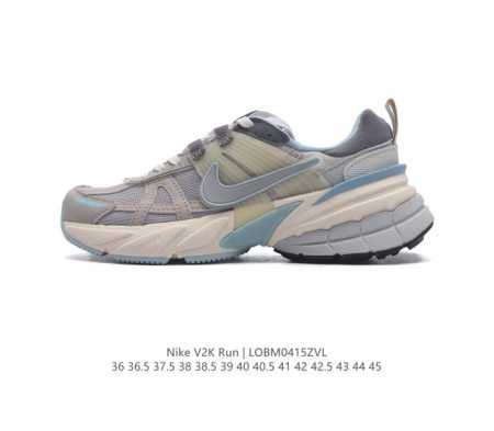 Nike 耐克 V2K Run 减震防滑 复古低帮跑步鞋 超火复古跑鞋，采用太空革组合呼吸网眼布鞋面材质，搭载正确4层组合底模，嵌入tpu加固稳定模块,双层md - 点击图像关闭