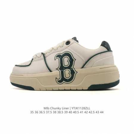 公司级 Mlb Chunky Liner Mid人气单品学长鞋系列轻量增高厚底百搭休闲运动板鞋轻便胶鞋 高级街头休閒品牌鞋。Mlb Chunky Liner 学 - 点击图像关闭