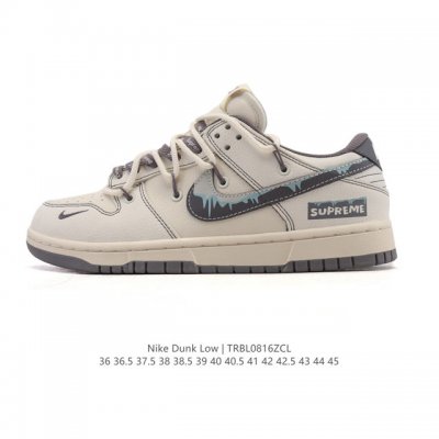 真标 耐克 Nike Sb Dunk Low Pro 男款运动鞋复古板鞋 解构绑带 双鞋带。采用柔软皮革鞋面，经久耐穿，塑就如元年款 Dunk 般的复古质感。鞋