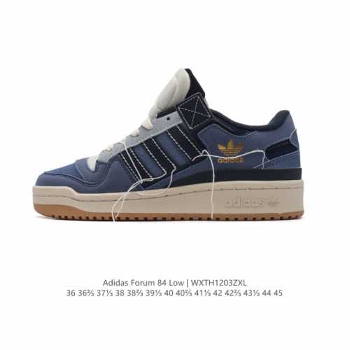 Adidas 阿迪达斯 Forum 84 Low Shoes 饰有摩登细节的forum 经典板鞋运动鞋休闲篮球运动板鞋。当adidas Forum篮球鞋初次登上