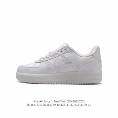 耐克 空军一号 可撕 Af1厚底增高运动板鞋 陈冠希凝结集团clot X 藤原浩闪电fragment Design X Nike Air Force 1 Jt - 点击图像关闭