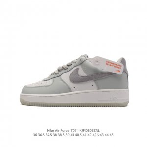 耐克 Nike Air Force 1 '07 Low 空军一号含气垫 低帮百搭厚底增高休闲运动板鞋。柔软、弹性十足的缓震性能和出色的中底设计，横跨复古与现代的