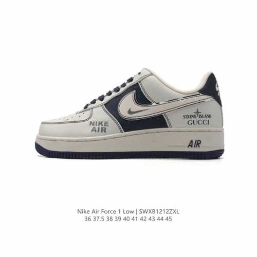 头层皮 耐克 Nike Air Force 1 '07 Low 空军一号含气垫 小白鞋 低帮百搭厚底增高休闲运动板鞋。柔软、弹性十足的缓震性能和出色的中底设计，