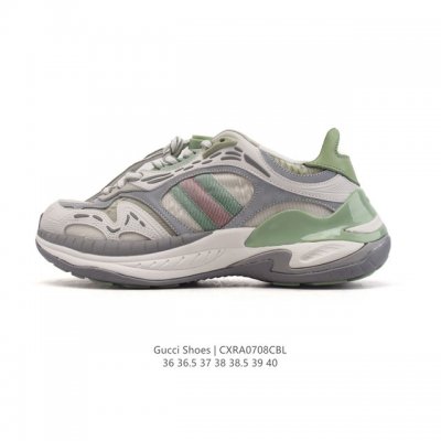 公司级 Gucci 古驰 高奢百搭休闲女士运动鞋 明星同款缓震慢跑鞋 小红书爆款厚底增高老爹鞋 鞋面走线工整 清晰质感 高端时尚 简约大气 防滑舒适。 类型：女