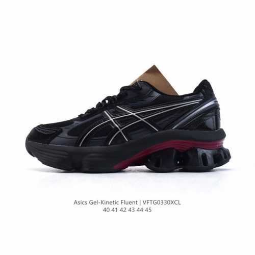 新品公司级 亚瑟士Asics Gel-Kinetic Fluent “Black Gold”黑银 舒适百搭 合成革防滑耐磨 低帮跑步鞋 男款 首先配色上十分经典