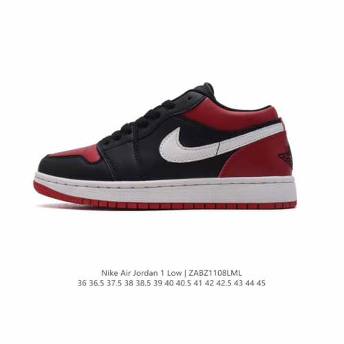 头层拼接 耐克 乔丹Air Jordan 1 Low AJ1 乔1 乔丹1代aj1 低帮复古文化休闲运动篮球鞋。该鞋款从 1985 年元年款汲取设计灵感，焕新演