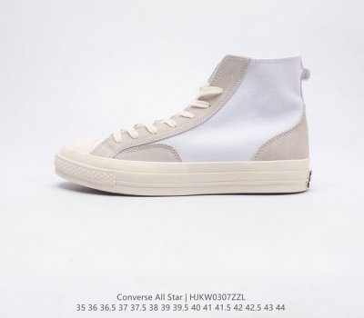 Converse All Star 匡威全明星帆布鞋 复古星标高帮休闲运动硫化百搭板鞋 厚底增高男女鞋经典帆布鞋学院风学生鞋 这个系列是匡威最古老的系列了 是