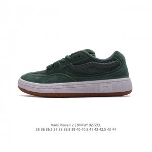 万斯 Vans Rowan 2 经典百搭 轻便舒适专业滑板鞋 低帮厚底增高运动鞋。鞋底处的小心机脚能很好的释放脚底压力。 类型：男女鞋 尺码：35 36 36.
