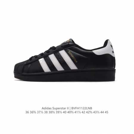 阿迪达斯 Adidas Superstar 三叶草经典贝壳头系列 新款休闲板鞋潮流男女士运动鞋 。鞋面柔软皮革材质 标志性的贝壳鞋头，锯齿三条纹，简约的线条。就 - 点击图像关闭
