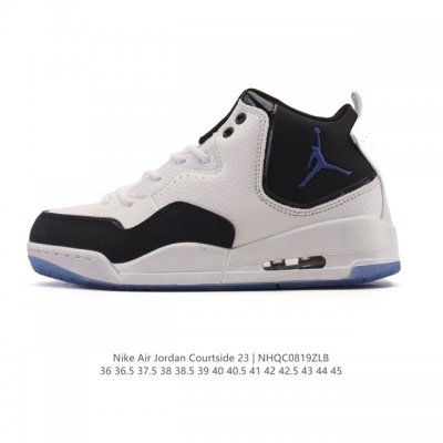 耐克 Nike Airjordancourtside23 乔丹23代 Aj23实战气垫缓震篮球鞋，Jordan 乔丹 男女鞋真标半码制，采用优质荔枝纹牛剖皮革鞋