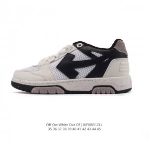 公司级 独家实拍Off-White Out Of Office 低帮系带时尚板鞋 厚底增高小白鞋 街头运动元素 双色设计 标志性Arrows图案标志性Zipti