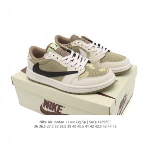 真标 耐克 Nike Air Jordan 1 Low Og Sp Military Blue Aj1乔1倒勾 2025年新款 低帮篮球鞋 Aj1 乔丹1代 A