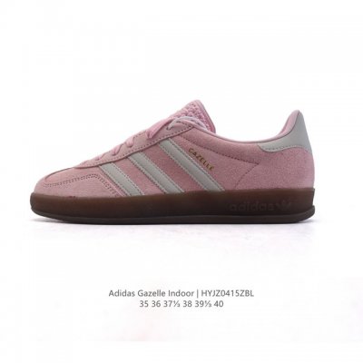 公司级 阿迪达斯 Adidas Originals Gazelle Indoor 复古三叶草防滑透明橡胶板鞋经典运动鞋。这款经典鞋,忠于原版设计,缀撞色三条纹和