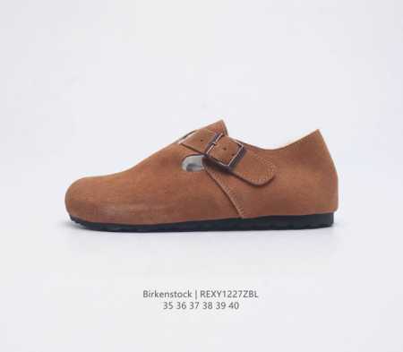 Birkenstock Boston Vl 勃肯女鞋 绒面金属针扣软木底包头拖鞋 加绒加厚板鞋 天鹅绒般的绒面革赋子休闲的经典外观 牛皮绒面革质地柔软 搭配可调 - 点击图像关闭