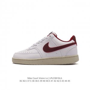 耐克nike Court Vision Lo校园风低帮复古篮球板鞋男女运动鞋，延续 年代复古篮球鞋，添加学院风细节。皮革组合鞋面，利落风格，重现复古篮球风范。鞋