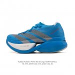 新品公司级 Adidas Adizero prime X3是阿迪达斯推出的一款专业跑步鞋，主打轻量化设计和双碳板结构，适合追求速度与科技体验的跑者。双碳板结构：
