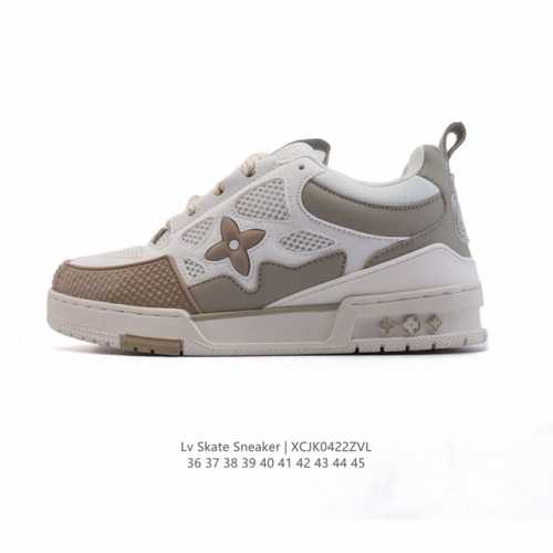 新款公司级 Lv Skate Sneaker 路易威登 系带 时尚低帮 2025年新款运动板鞋 蛇年限定 2025 Lv 路易威登 Skate休闲运动鞋 春夏秀