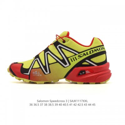 新品公司级 Salomon 萨洛蒙 Speedcross 3 减震 户外 织物 包裹性 支撑 防水 跑鞋 萨洛蒙 Salomon Speedcross 3是一款