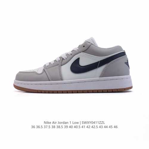 耐克 乔丹Air Jordan 1 Low Aj1 乔1 乔丹1代Aj1 低帮复古文化休闲运动篮球鞋，从1985 年面世的元年款汲取设计灵感，采用简洁大方的经典