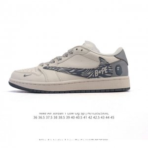 公司级 真标 耐克 Nike Air Jordan 1 Low Og Sp Military Blue Aj1乔1倒勾 2025年新款 蛇年新款 低帮篮球鞋 A
