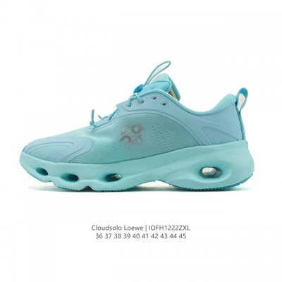 新品 Loewe与On昂跑联名运动鞋Loewe罗意威 X On昂跑 联名款 秋冬新款 老钱风显贵跑鞋 Cloudsolo 圆头抽绳 低帮 生活休闲鞋。Cloud