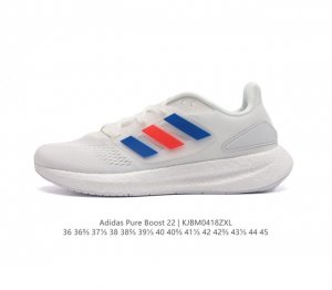 阿迪达斯 Adidas 超弹跑步系列pureboost 22 新款稳定排汗减震回弹防滑耐磨跑步运动鞋跑步鞋。含再生材料的短距离跑步鞋，Pureboost系列跑鞋
