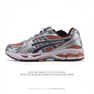 公司级 亚瑟士 Asics Gel-Kayano 14 公司级版本运动休闲透气专业缓震慢跑鞋。采用工程弹性双层再生网格密度鞋面材质，后跟3D可视Gel缓震乳胶物