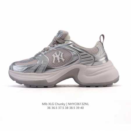 新品公司级 Ny Mlb Xlg Chunky 纽约洋基队 透气休闲运动鞋老爹鞋 波士顿跑鞋 马拉松中性休闲运动鞋Ny美国榄球 洋基队老爹厚底休闲运动慢跑鞋，韩 - 点击图像关闭