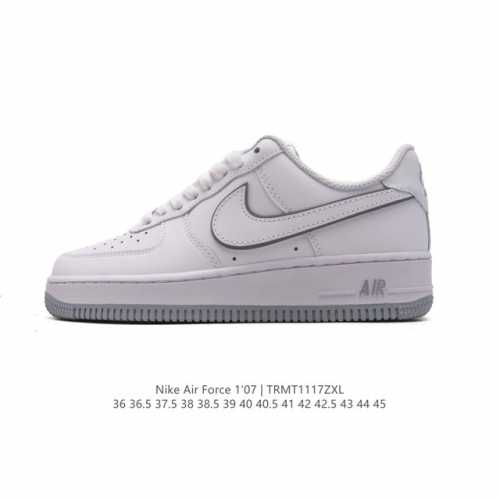 耐克 Nike Air Force 1 '07 Low 空军一号含气垫 小白鞋 低帮百搭厚底增高休闲运动板鞋。柔软、弹性十足的缓震性能和出色的中底设计，横跨复古