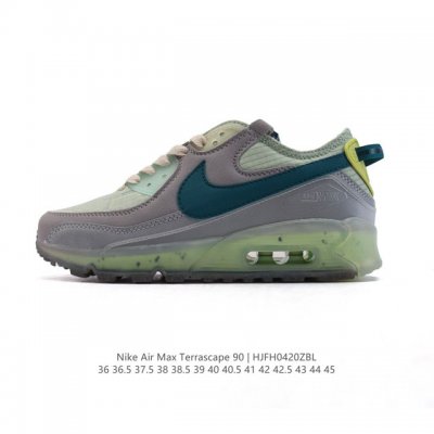 耐克Nike Air Max Terrascape 90 复古休闲运动鞋厚底增高气垫缓震男女跑步鞋 革新外底设计，打造出众造型；半透明 Nike Grind 橡