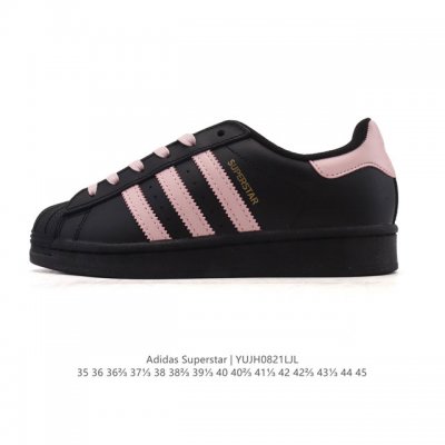公司级 阿迪达斯 Adidas Superstar 2025年新款鞋子 经典贝壳头系列 新款休闲板鞋潮流男女士运动鞋 。鞋面皮革拼接材质 标志性的贝壳鞋头，简约