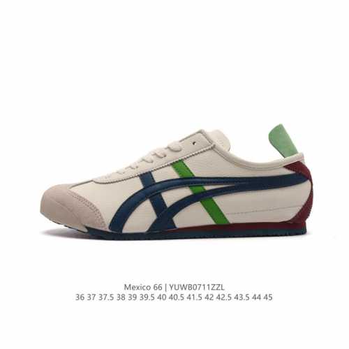 高品质版本 Asics 亚瑟士 男女鞋真标半码制 日产经典老牌-鬼塚虎 Onitsuka Tiger Mexico 66经典墨西哥系列复古经典百搭板鞋休闲运动鞋