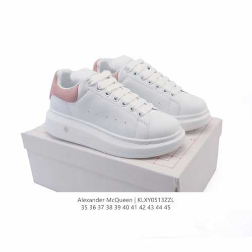 alexandermcqueen 亚历山大 麦昆Mcq 运动小白鞋 厚底增高闪尾光滑牛皮平底鞋休闲鞋 时尚男女板鞋潮运动鞋 ，火爆到大街小巷无人不知，无人不晓的