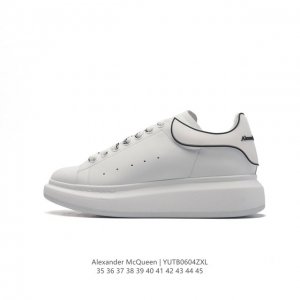 Alexandermcqueen 亚历山大 麦昆mcq 运动小白鞋厚底增高闪尾光滑牛皮平底鞋休闲鞋 时尚女板鞋潮运动鞋 ，火爆到大街小巷无人不知，无人不晓的境界