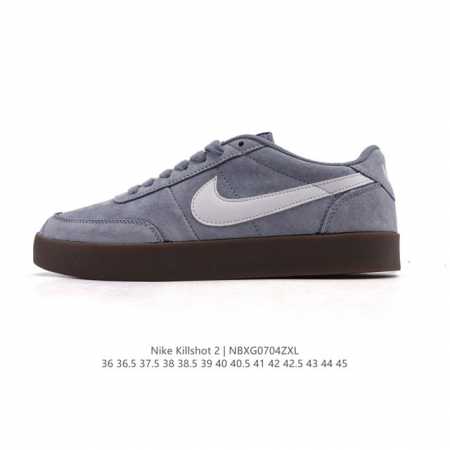 耐克板鞋 生胶米白 复古板鞋J.Crew X Nike 联名 Killshot Ii Leather 男女休闲复古运动鞋。采用米白色皮革制作鞋身，大号Swoos - 点击图像关闭