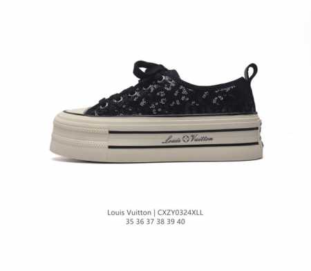 Louis Vuitton 路易威登2021新款lv女士rivoli 运动鞋厚底增高休闲鞋小白鞋时尚松糕跟板鞋 类型 女鞋 尺码: 35-40 编码 Cxzy0 - 点击图像关闭