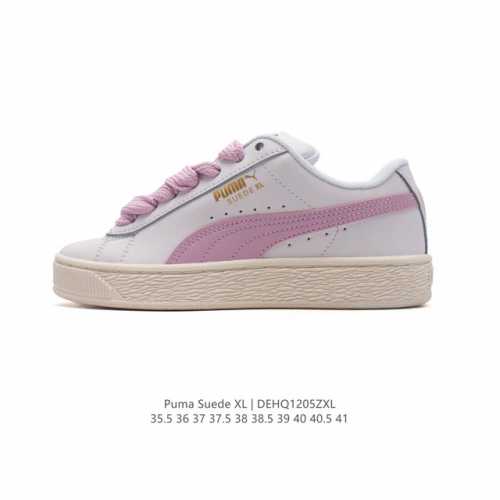 彪马puma Suede Xl 低帮复古轻便透气防滑减震休闲鞋 厚底增高运动板鞋 类型：女鞋 尺码: 35.5-41含半码 货号：395205-02 编码：De