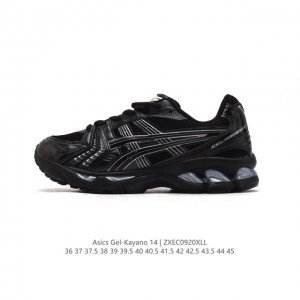 公司级 亚瑟士 Asics Gel-Kayano 14 公司级版本运动休闲透气专业缓震慢跑鞋。采用工程弹性双层再生网格密度鞋面材质，后跟3D可视gel缓震乳胶物
