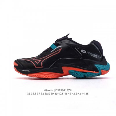 新品公司级 美津浓Z8美津浓 Mizuno Wave Lightning Z8专业排球鞋男女低帮缓震轻盈舒适25年新品减震室内外高端排球鞋 黑橙蓝 Z8 25年