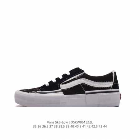 Vans 万斯 采用正确原装铝楦数据开发鸟嘴楦型版本范斯vans Sk8-Low Reissue S改良低帮帆布休闲运动硫化滑板鞋。 码数：35 36 36.5 - 点击图像关闭