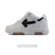 公司级 独家实拍Off-White Out Of Office 低帮系带时尚板鞋 厚底增高小白鞋 街头运动元素 双色设计 标志性Arrows图案标志性Zipti