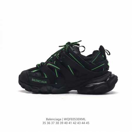 公司级巴黎世家 Balenciaga 巴黎世家runner运动鞋 厚底增高老爹鞋，网布材质，磨损效果，鞋头边缘印有尺码，背面浮印尺码，外侧印有跑者徽标，鞋舌刺绣 - 点击图像关闭