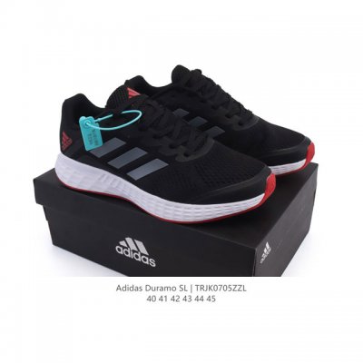 Adidas阿迪达斯官方Duramo Sl 男子训练备赛轻盈疾速网面跑步鞋。这款Adidas运动鞋，旨在伴你日常跑步。贴合设计，力求打造舒适脚感。从长距离户外跑