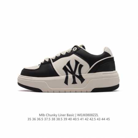 Mlb Chunky Liner Basic 人气单品学长鞋系列轻量增高厚底百搭休闲运动板鞋 男女轻便胶鞋 高级街头休閒品牌鞋。Mlb Chunky Liner - 点击图像关闭